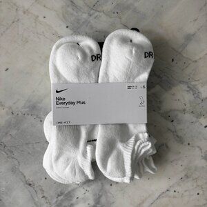 NWT NIKE Six Pack Everyday Plus Cotton Cushioned No Show Athletic Socks Large